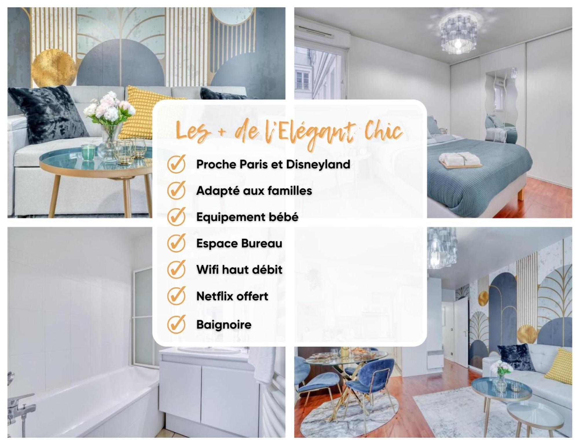 L'Elegant Chic-T2-Paris-Disneyland Jo Paris 2024 Нуази-ле-Гран Экстерьер фото